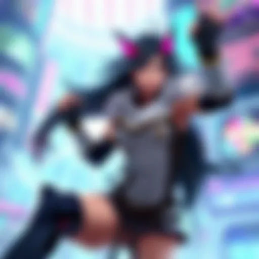 Dia, the new game character, showing off her skills in a vibrant game environment