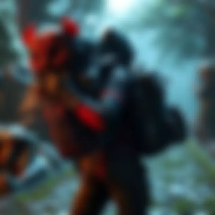 A character from a video game struggles with a heavy backpack in a fantasy setting, representing weight limits in gaming.