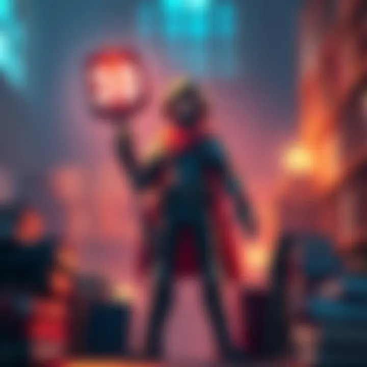A gaming character standing proudly at level 30, surrounded by books representing library completion