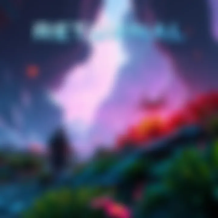 A character exploring a vibrant alien environment in the game Returnal, looking for resources while battling creatures.
