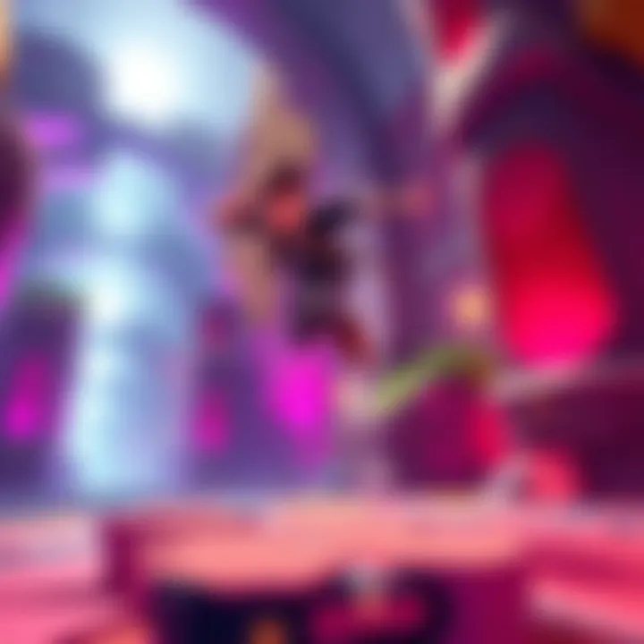 A character leaping through a vibrant game level showcasing the new Air Dash ability with smooth controls and dynamic movement.