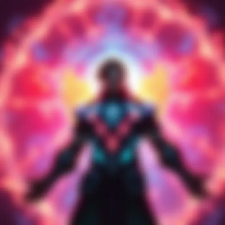 A character surrounded by a glowing aura, representing the concept of new auras for game classes.