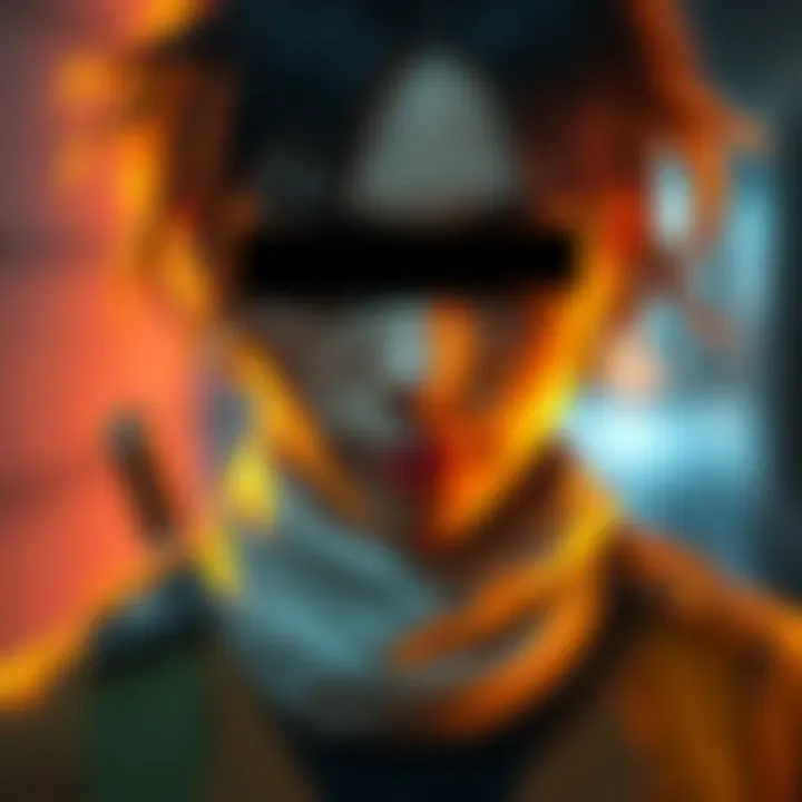 Character with black bars over eyes A character from Panama Mission with black bars covering their eyes, hinting at deeper lore connections.
