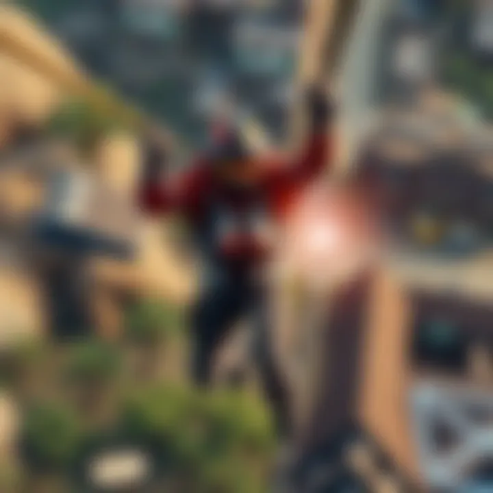 A character struggling with clipping issues while moving through a zipline, showing a teammate blocking their path