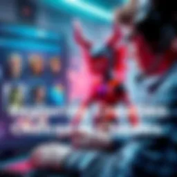 Character Creation Choices in Video Games A gamer customizing a character in a video game, showing various design options from realistic to fantastical styles.