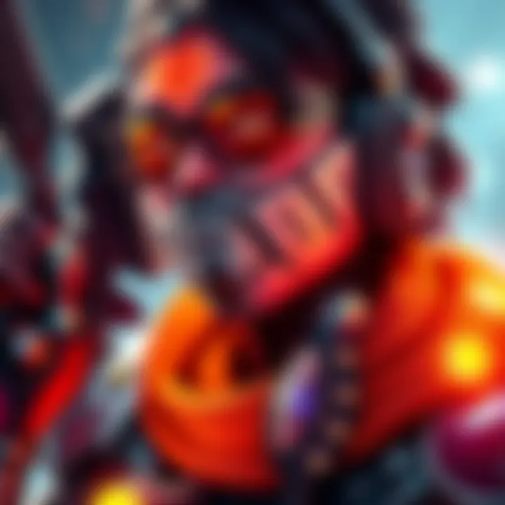 An avatar with various mechanical enhancements and gear, showcasing customizable features like armor, weapons, and cybernetic implants.