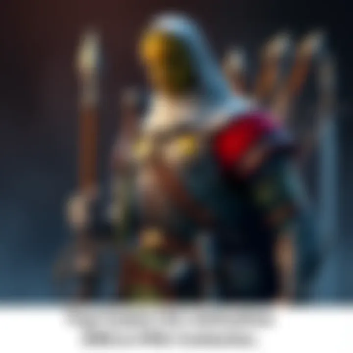 A player customizing a character with various armor and weapons from the 18th century, highlighting options available in open-world games.