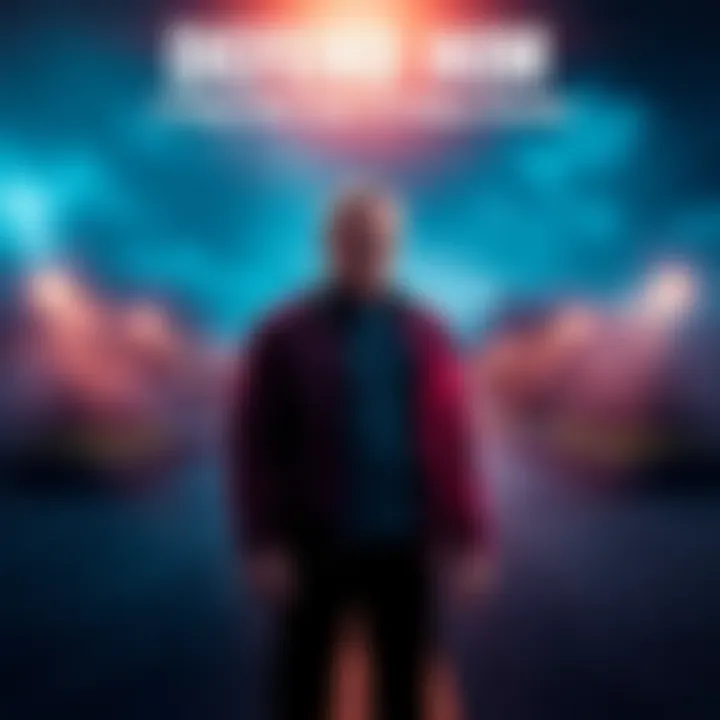 A main character stands at a crossroads, looking troubled after a shocking event, with dramatic lighting in the background.
