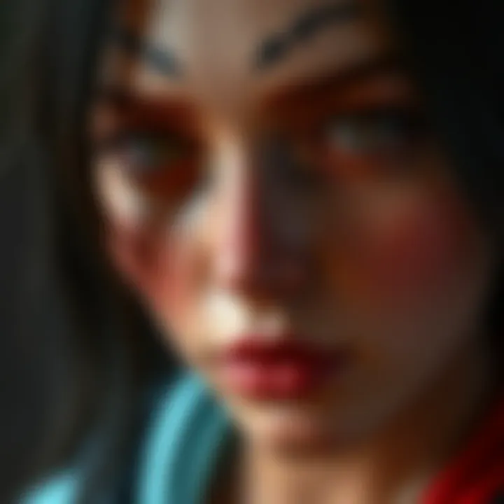 A close-up of a character named Grace, showcasing detailed facial expressions and psychological depth, reflecting advanced realism in graphics.