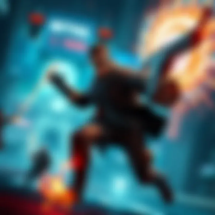 A video game character skillfully dodging an attack, with slow-motion visual effects enhancing the scene.