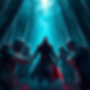 A group of four level 3 characters prepares for a night ambush against a stealthy assassin lurking in the shadows.