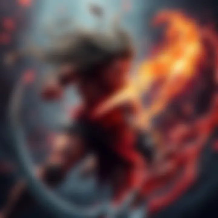 A character battling in the underworld in Hades, showcasing intense action and vibrant colors.