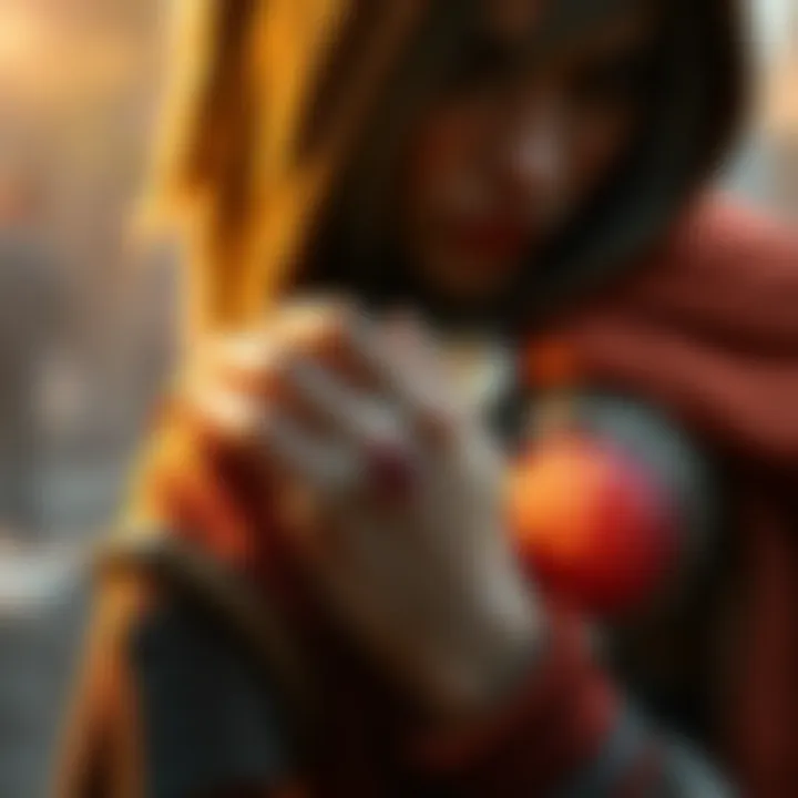 A fantasy character wearing a glowing regenerative ring, showing a healed injury on their arm with no visible scars, reflecting on the impact on charisma.