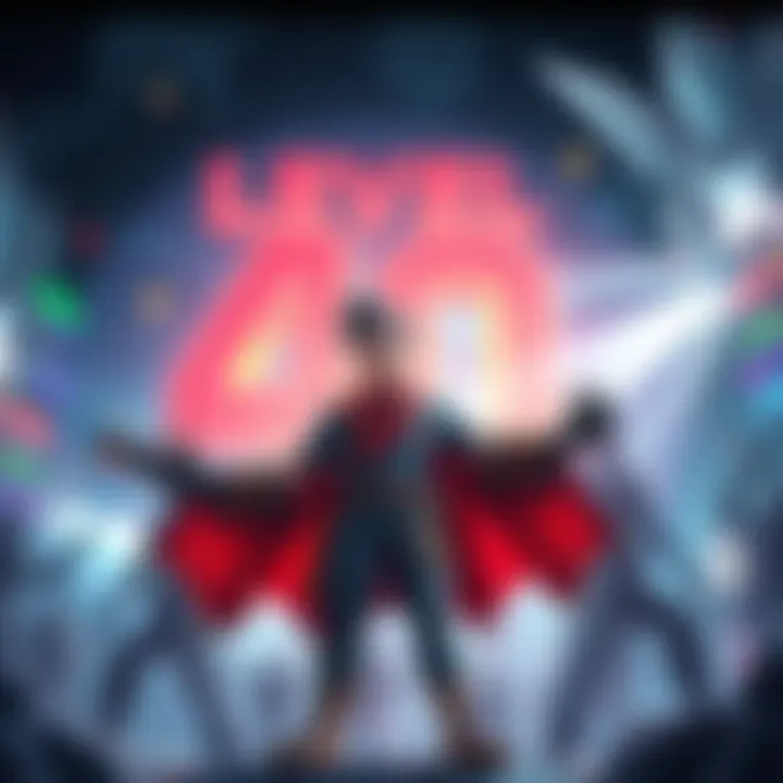 A character standing proudly at Level 40 in a game, showcasing excitement and readiness for new adventures.