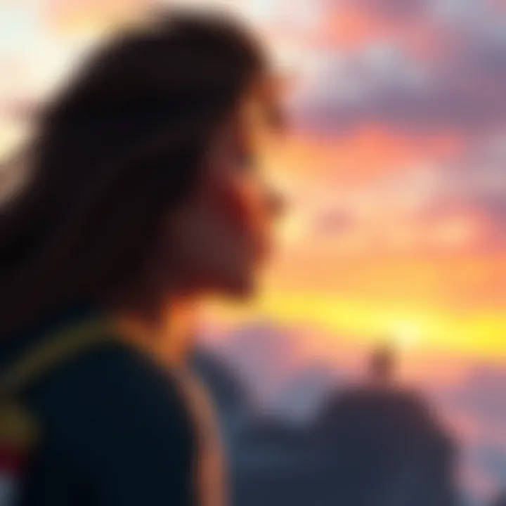 A character gazes with yearning eyes, hoping to see their new owner approaching in the distance.