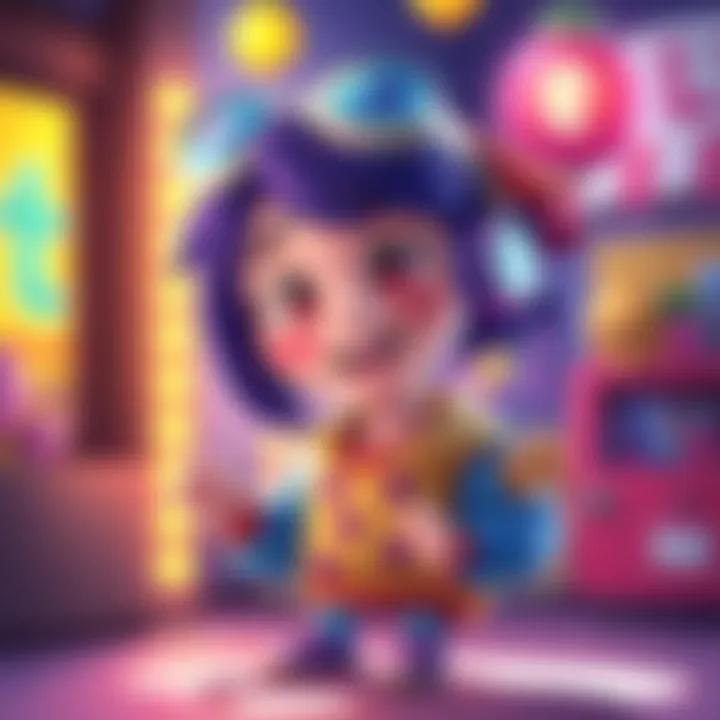 A vibrant illustration of a new character named Lucy, inspired by a popular song, showcasing her friendly demeanor and colorful outfit.