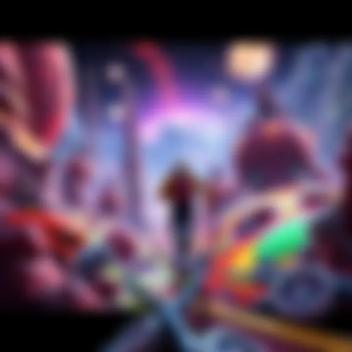 A player character in Marathon running through a colorful and detailed game environment