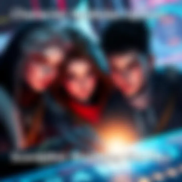 Character Modules Update Three main characters Viessa, Blair, and Sharen with their scored ancestor modules in a gaming interface