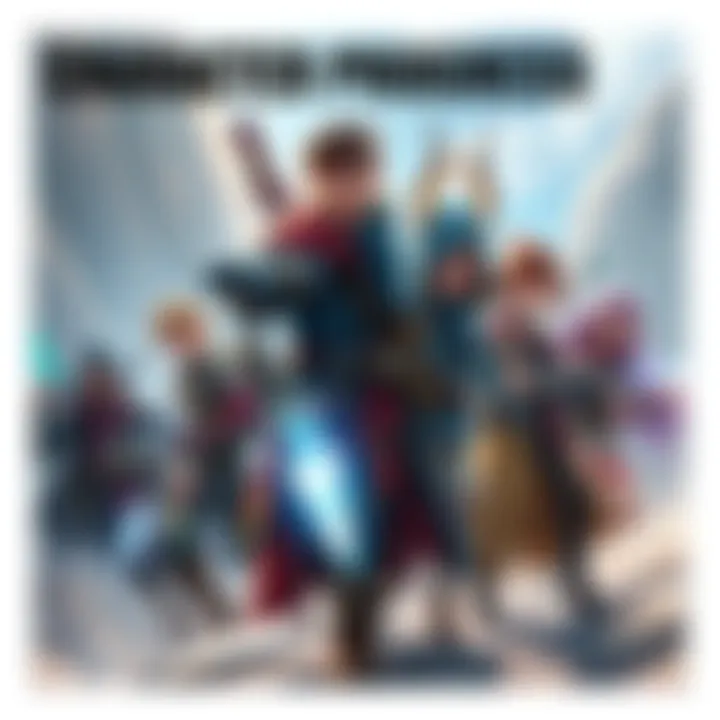 A diverse group of fantasy characters embarking on an adventure, showcasing varied abilities and gear, representing growth in RPGs.