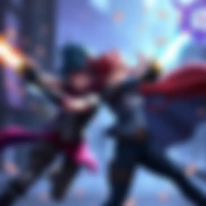 Viessa and Hailey, game characters, showing resistance to their own damage attributes in a dynamic action scene