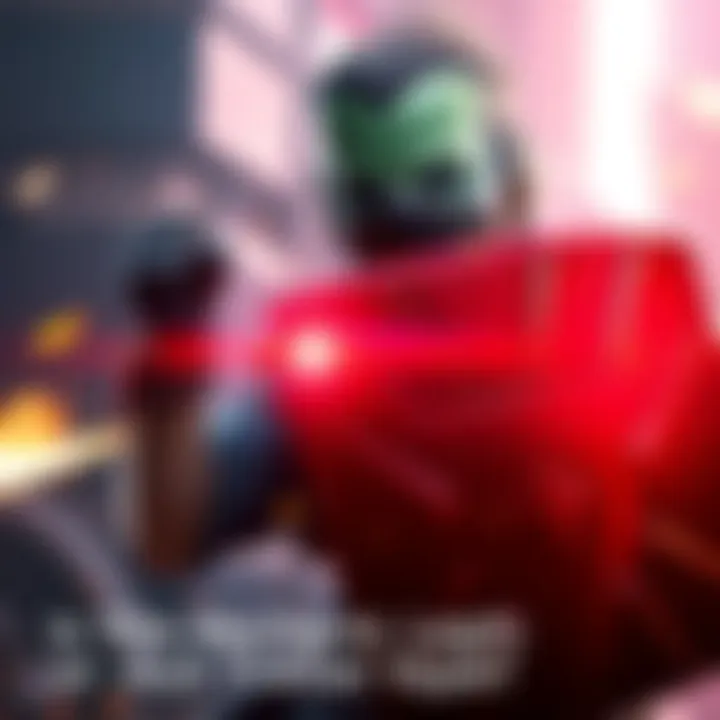 Character using shield to block attack A game character holding a shield to block an incoming attack, showcasing the blocking mechanic.