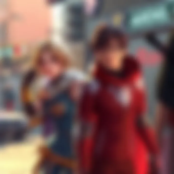 Aurore and Aymeric Cassel characters being swapped with other non-playable characters in a video game scene