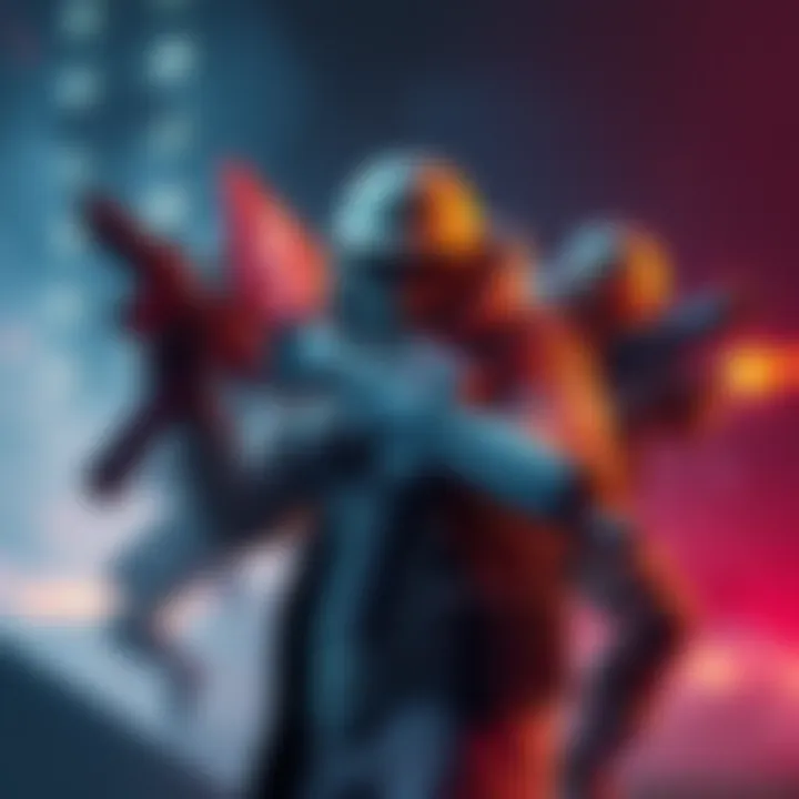 Character V showcasing different weapon styles and gear options