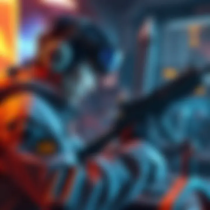 A character in a game environment examining weapons and gear to improve affinity and critical rates without using gore or latent power