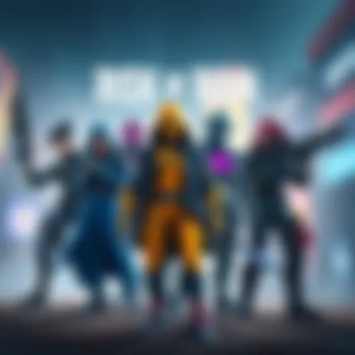 A group of characters from Risk of Rain 2 ready for battle against alien foes, showcasing their unique abilities and gear.
