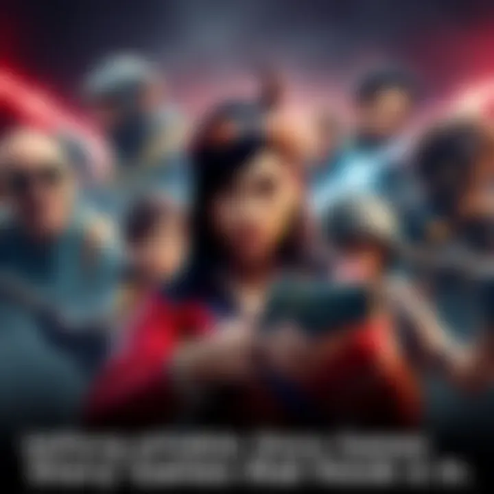 Characters from Story Games A group of diverse video game characters set against a dramatic backdrop, showcasing different emotions and actions from various story-driven games.