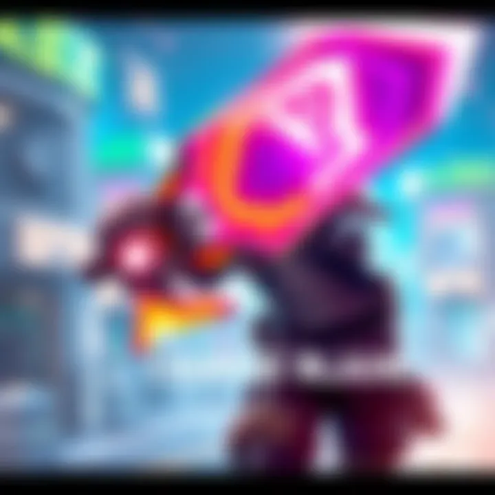 A character skillfully using a charge blade weapon in a vibrant gaming environment, showcasing its unique design and combat style.