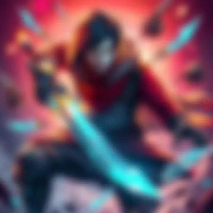 Charge Blade Build Tips A character wielding a charge blade, surrounded by weapon enhancements and tips for optimization.