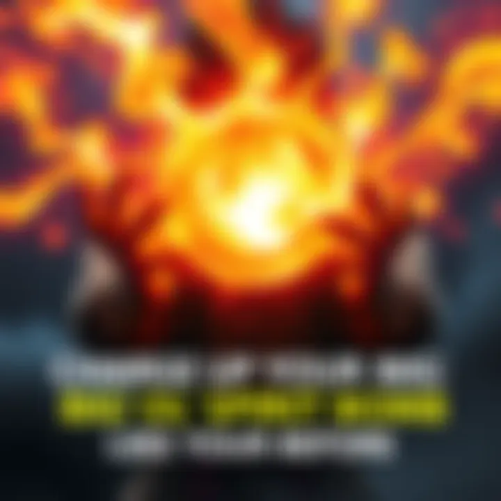 A character concentrates energy, creating a large glowing Spirit Bomb above their hands, showcasing intense focus and power.