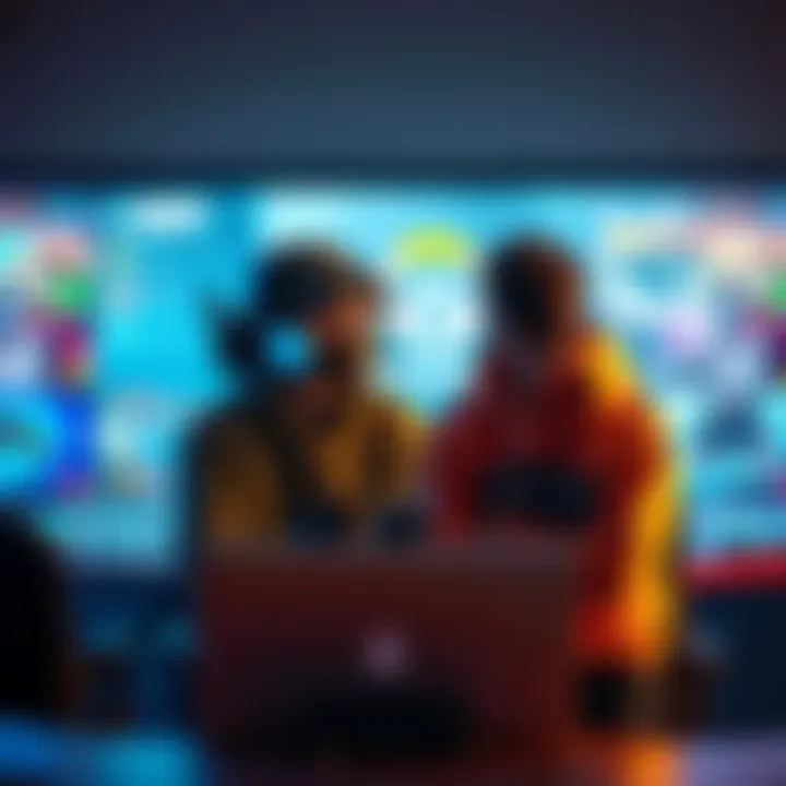 ChatGPT coaching a gamer A gamer receiving tips from ChatGPT on improving skills in Overwatch, with game graphics in the background.