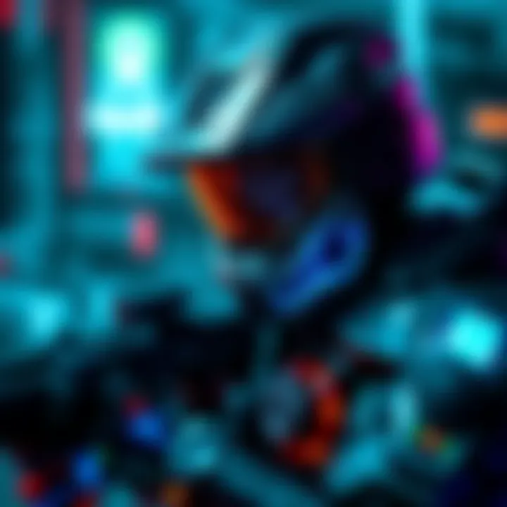 A player experiencing unfair gameplay in a Halo 1v1 match, surrounded by glitch effects representing cheating.