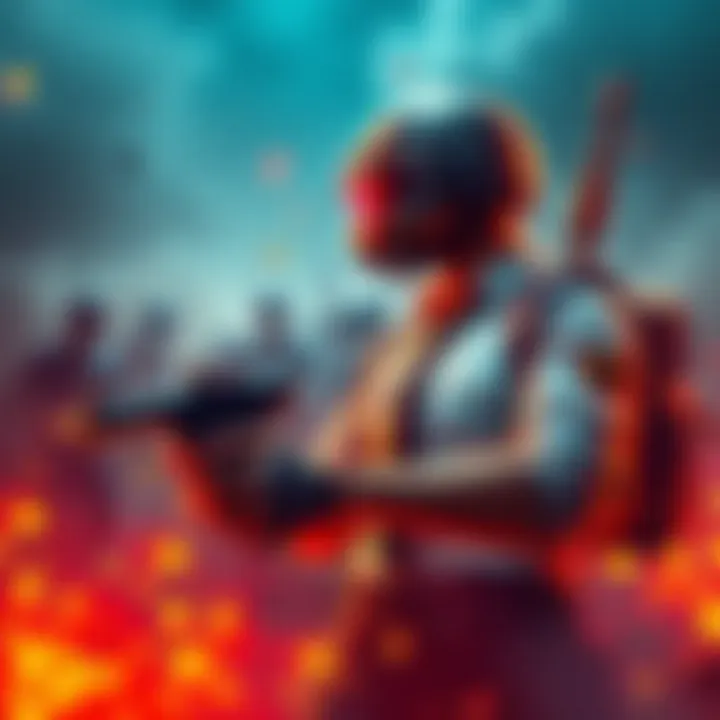 A player using cheat tools in a PUBG match, highlighting the unfair advantages in a ranked game.