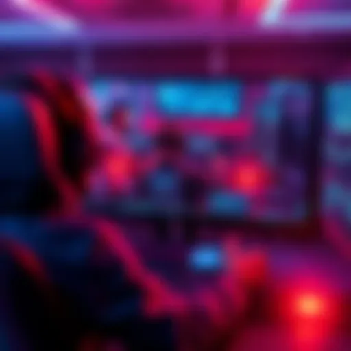 A gamer looking at a screen with a wall hack overlay showing opponent locations through walls