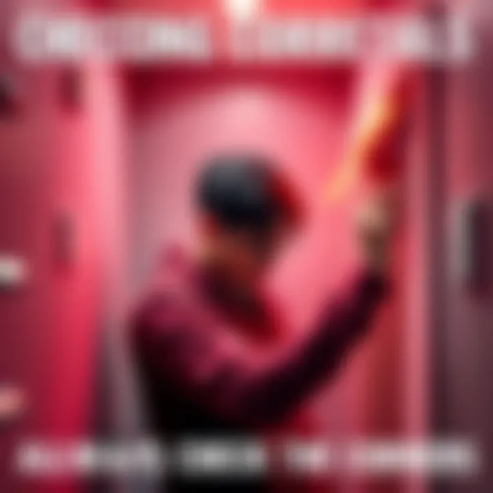 A person inspecting corners of a room for hidden details, highlighting the importance of careful observation.