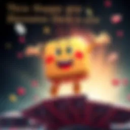 A happy, cartoonish card character with a big smile, floating above a colorful deck of cards, radiating joy and positivity, enhancing the gameplay experience.