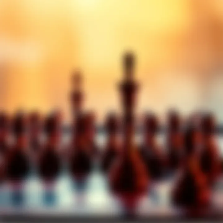 Chess Endgame Setup A chessboard showing a complex endgame position with pieces strategically placed, highlighting the challenge of solving the puzzle.