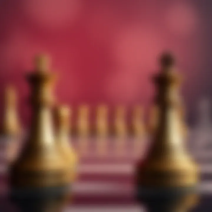 Two chess pieces face each other on a board, representing strategic choices leading to loss.