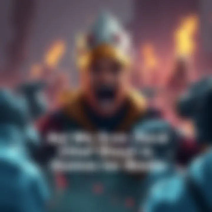 Illustration of a video game character, Chief, shouting during a crucial moment in the game