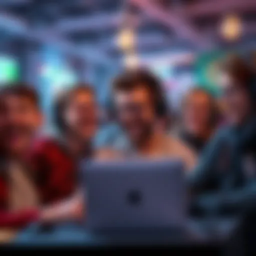 Childish Gaming Opinions Group of gamers laughing and rolling their eyes at silly gaming opinions on a forum