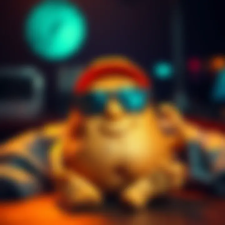A humorous potato character with sunglasses, lounging and embodying a relaxed vibe, created with simple Photoshop techniques.