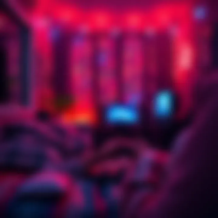 Person playing PS5 in a cozy room with dim lights and snacks