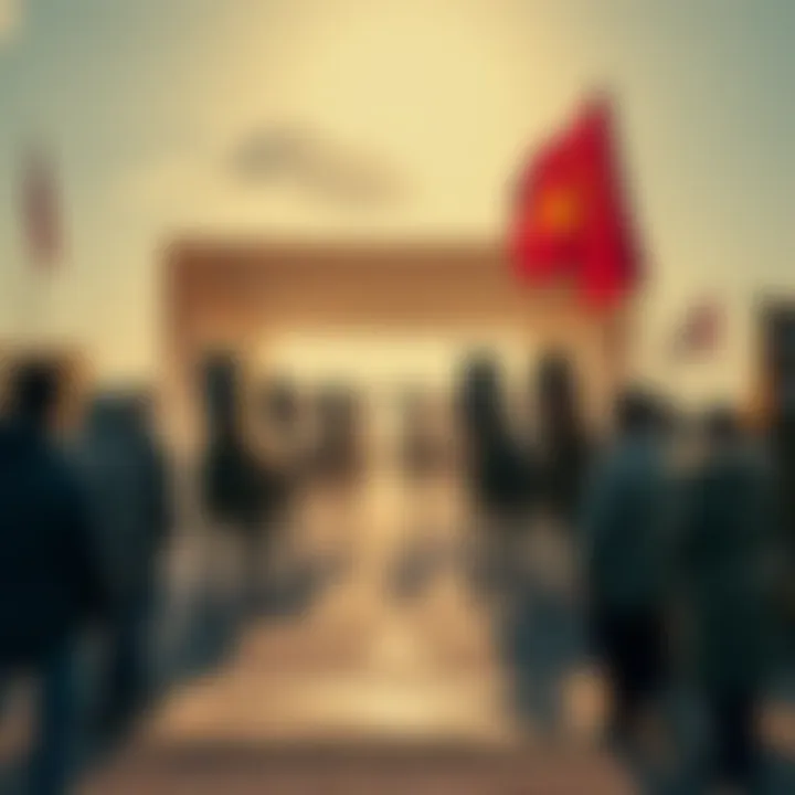 China Sends Horses to Cyprus A group of 300 horses being unloaded in Cyprus, with local people observing the event.