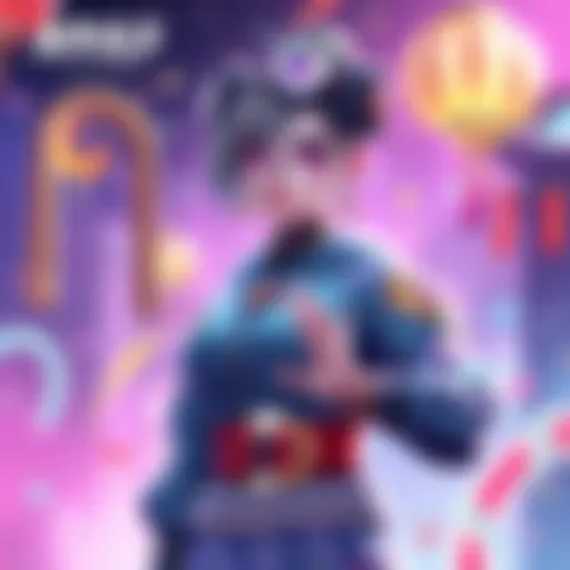 A vibrant and eye-catching new skin design for Chinals characters, showcasing colorful patterns and trendy elements, exciting fans for its global server launch.