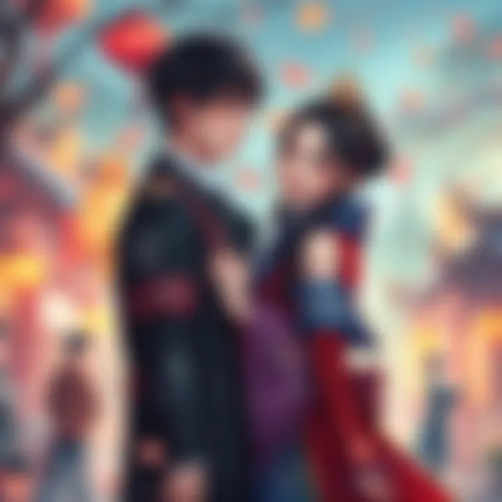 Cover art featuring characters from a new Chinese dating sim game, showcasing romance and colorful backgrounds.