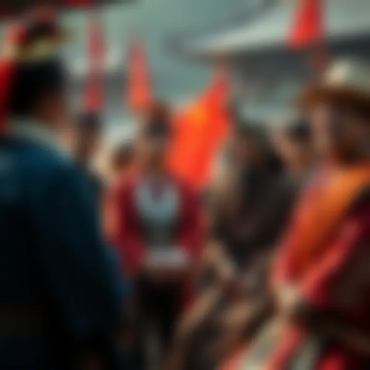 Group of Chinese individuals exploring the cultural perceptions of Huns in a historical context