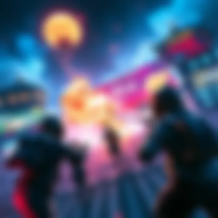 Screenshot of intense gameplay in the Chinese version of PUBGM, showcasing vibrant graphics and player engagement.